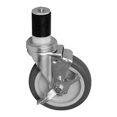 Allpoints Allpoints 1201137 Caster, Stem, 5", W/Brk, Gry 1201137